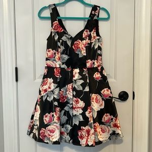 RIXXI Black Floral Dress